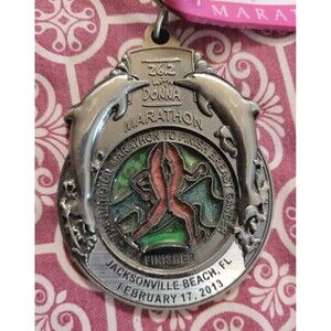 Race Finisher's Medal FINISH BREAST CANCER 26.2 W/ Donna Marathon